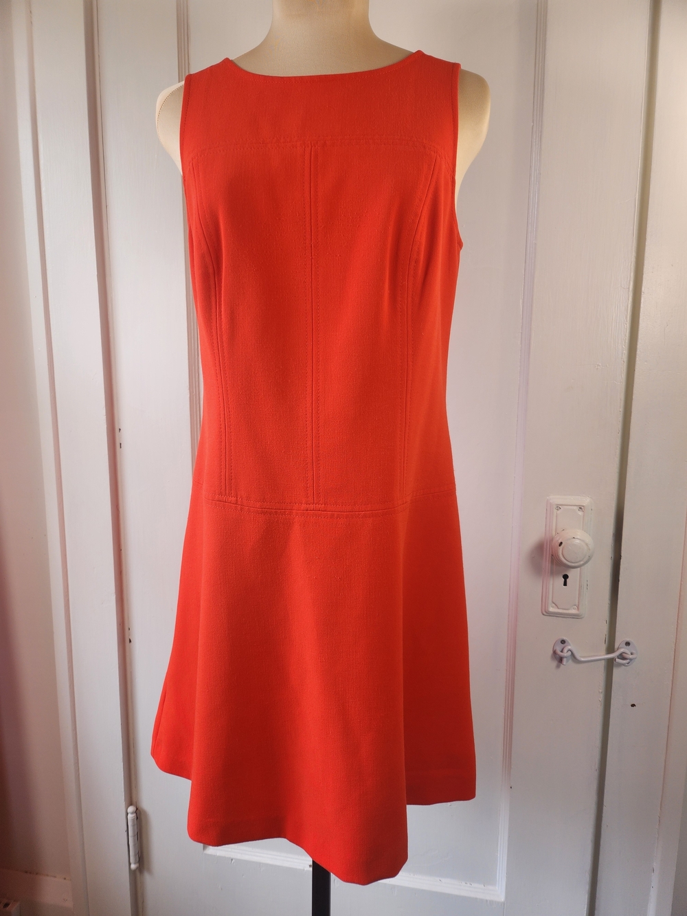 Ann Taylor Sleeveless Mini Dress in Bright Orange
